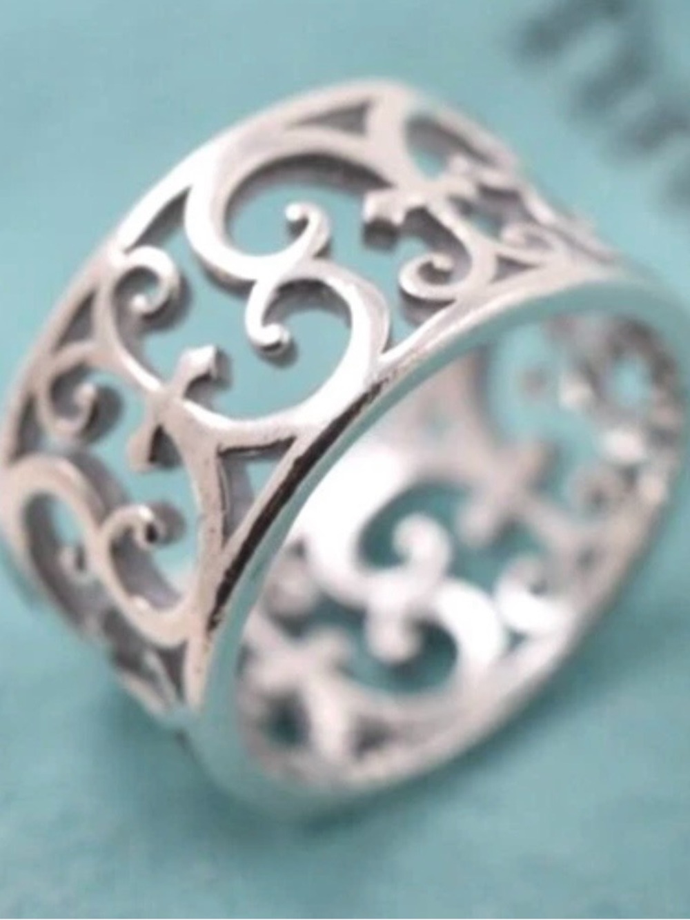 Authenticated Tiffany & Co Enchant Scroll Ring Rare Sterling Silver 925 Sz 6.25 - Picture 5 of 10